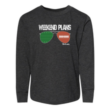 Load image into Gallery viewer, Football "Weekend Plans" | Toddler Long Sleeve Tee