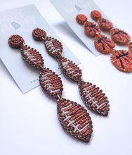 Load image into Gallery viewer, Beaded Basketball & Football Hanging Earrings