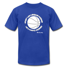 Load image into Gallery viewer, I'm Not Like a Regular Husband | Crewneck Tee - royal blue