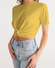 Load image into Gallery viewer, Women&#39;s Twist-Front Cropped Tee