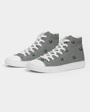 Load image into Gallery viewer, green and white bball  Women&#39;s Hightop Canvas Shoe