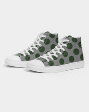 Load image into Gallery viewer, green basketball Women&#39;s Hightop Canvas Shoe