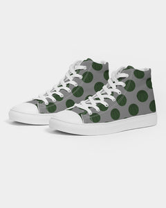 green basketball Women's Hightop Canvas Shoe