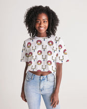 Load image into Gallery viewer, Football &amp; Donuts | Women&#39;s Lounge Cropped Tee