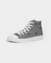 Load image into Gallery viewer, green and white bball  Women&#39;s Hightop Canvas Shoe