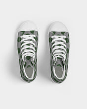 Load image into Gallery viewer, green basketball Women&#39;s Hightop Canvas Shoe