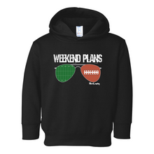 Load image into Gallery viewer, Football &quot;Weekend&quot; Plans | Toddler Pullover Fleece Hoodie