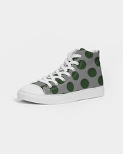 Load image into Gallery viewer, green basketball Women&#39;s Hightop Canvas Shoe