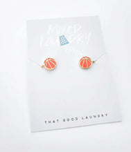 Load image into Gallery viewer, Kids Clip On Sports Stud Earrings (Football &amp; Basketball)