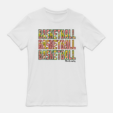 Load image into Gallery viewer, Basketball  &amp; Retro Flowers repeat | Unisex tee