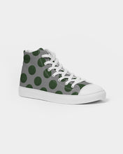 Load image into Gallery viewer, green basketball Women&#39;s Hightop Canvas Shoe