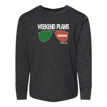 Load image into Gallery viewer, Football &quot;Weekend Plans&quot; | Toddler Long Sleeve Tee