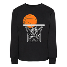 Load image into Gallery viewer, Basketball &quot;Kid Goals&quot; | Toddler Long Sleeve Tee