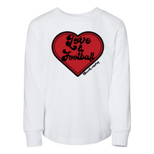 Load image into Gallery viewer, Love &amp; Football | Toddler Long Sleeve Tee