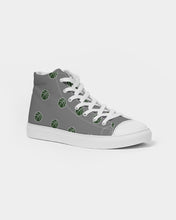 Load image into Gallery viewer, green and white bball  Women&#39;s Hightop Canvas Shoe