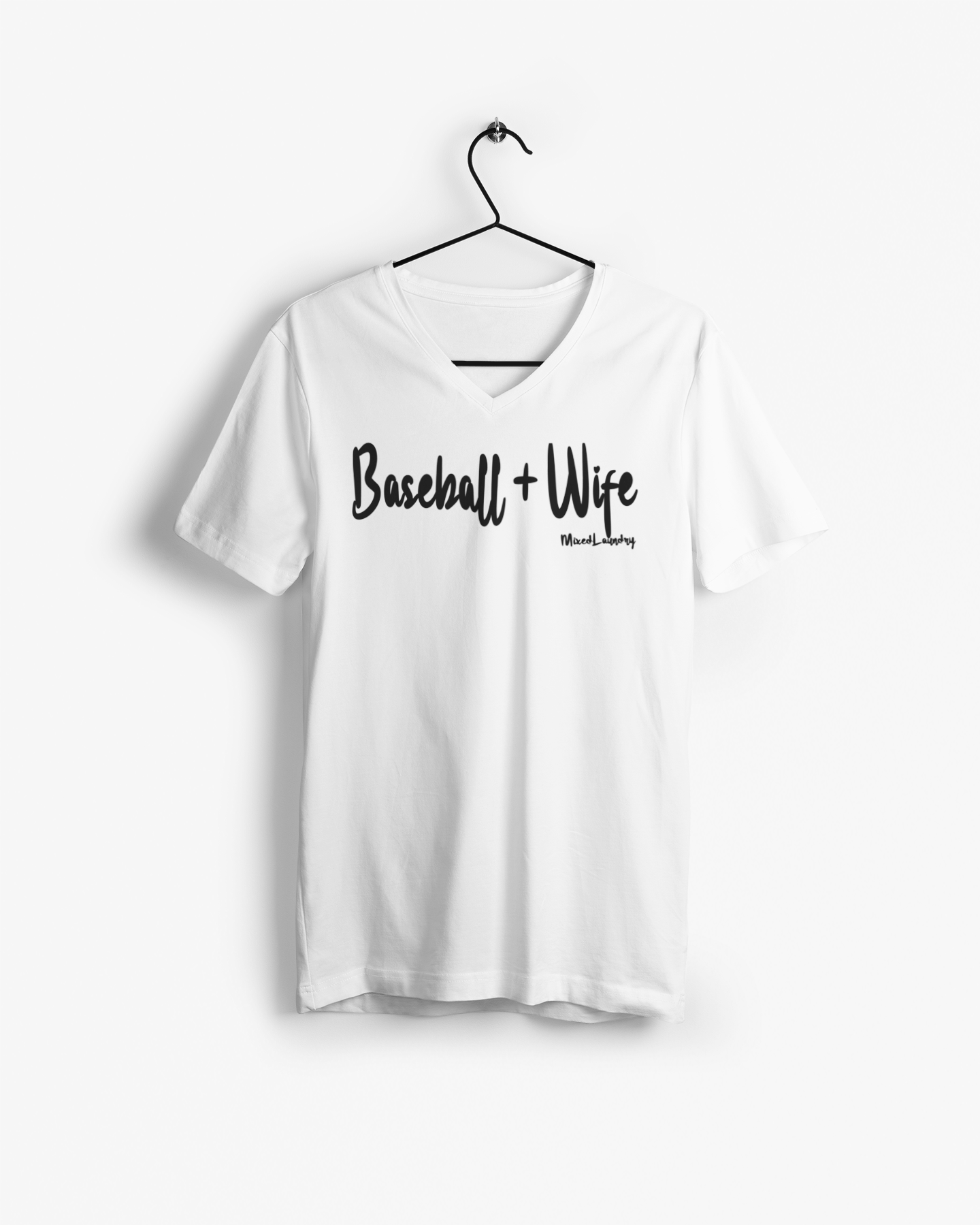Baseball + Wife | Unisex V-Neck Tee
