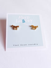 Load image into Gallery viewer, Micro Stud Earrings (Paw, Mustang, Eagle, Tiger)