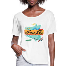 Load image into Gallery viewer, Retro Game Day | Women’s Flowy T-Shirt - white
