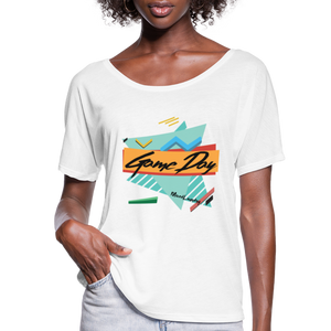 Retro Game Day | Women’s Flowy T-Shirt - white