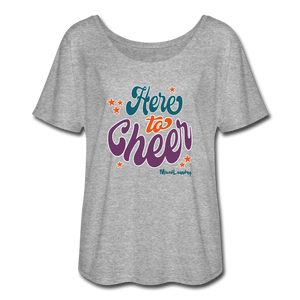 Here To Cheer | Women’s Flowy T-Shirt - heather gray