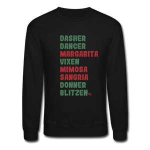 Reindeer Drinks| Unisex Crewneck Sweatshirt - black