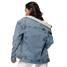 Load image into Gallery viewer, Mrs Coach Authentic Embroidered Unisex Denim Sherpa jacket