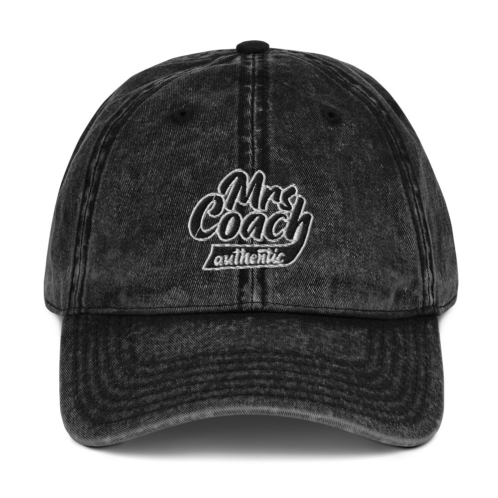 Mrs Coach Authentic Embroidered Vintage Cotton Twill Cap