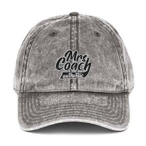 Mrs Coach Authentic Embroidered Vintage Cotton Twill Cap